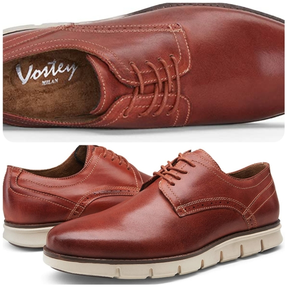 VOSTEY Men's Casual Leather Oxford - Picture 2 of 14
